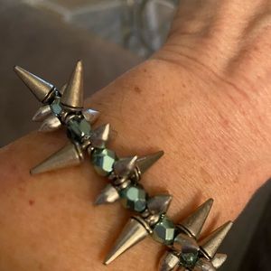 Alex and Ani Rock and Raw Wrap Teal Bracelet